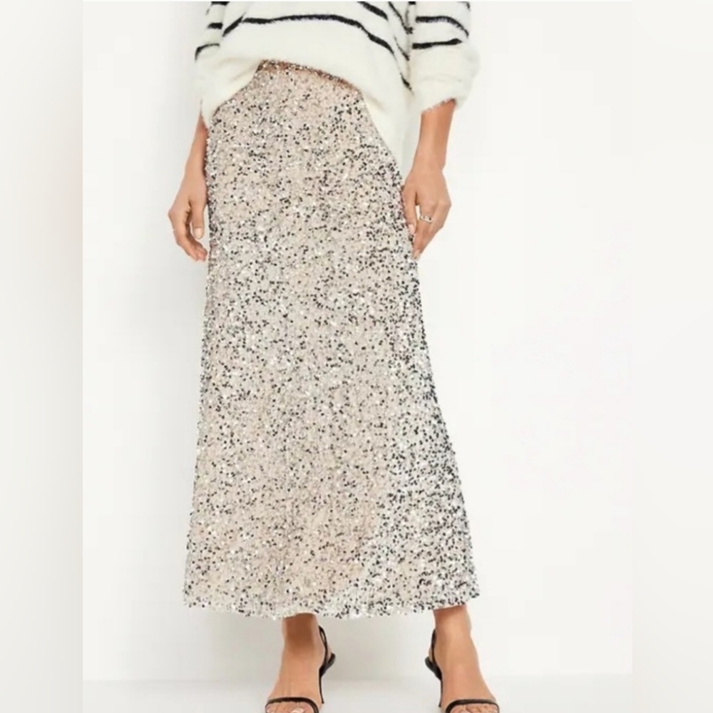 NWT sequin maxi skirt